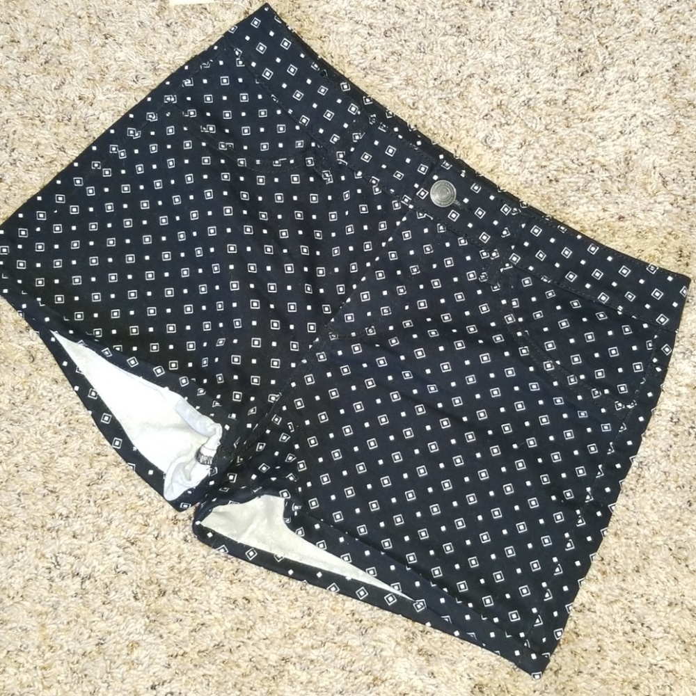 Black printed shorts
